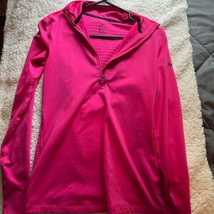 Nike Fuchsia Long Sleeve Half-Zip Top